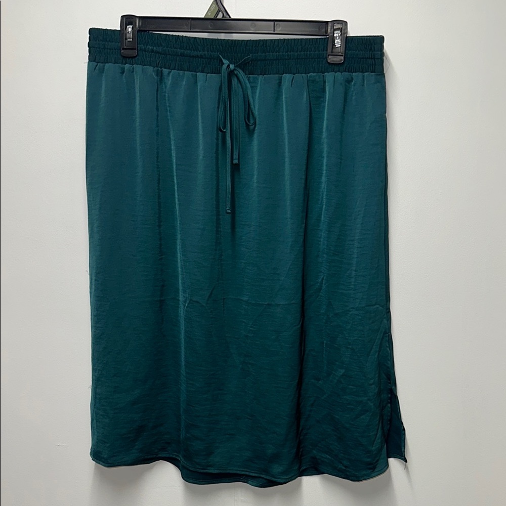 A New Day Teal Midi Skirt